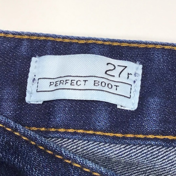 Women's Boot Cut Jeans - Dark Blue - Picture 7 of 12